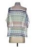 Aqua 100% Polyester Blue Short Sleeve Blouse Size S - photo 2
