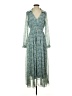 Taylor 100% Polyester Paisley Blue Casual Dress Size S (estimated) - photo 1