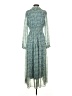Taylor 100% Polyester Paisley Blue Casual Dress Size S (estimated) - photo 2