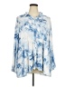 New Directions Blue Long Sleeve Blouse Size 3X - photo 1