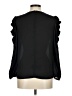 Shinestar 100% Polyester Black Long Sleeve Blouse Size M - photo 2