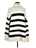 Nine West Stripes Ivory Turtleneck Sweater Size L - photo 1