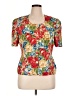 Leslie Fay 100% Polyester Red Short Sleeve Blouse Size 14 - photo 1