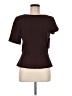 Kasper A.S.L. 100% Polyester Brown Short Sleeve Top Size 8 - photo 1