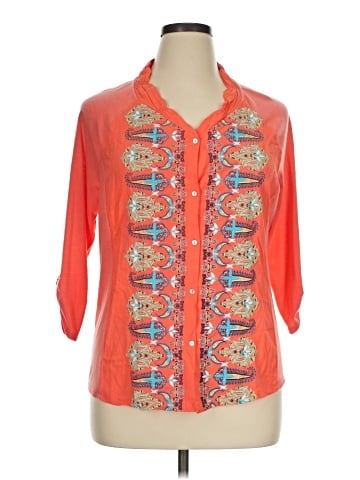 One World 3/4 Sleeve Blouse (view 1)