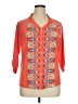 One World Orange 3/4 Sleeve Blouse Size XL - photo 1