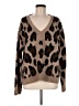 Olivaceous Animal Print Brown Pullover Sweater Size M - photo 1
