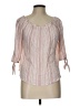 Mustard Seed 100% Rayon Pink 3/4 Sleeve Blouse Size L - photo 1