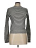 Glassons Stripes Gray Turtleneck Sweater Size L - photo 1