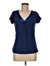 Apt. 9 Blue Short Sleeve Blouse Size M - photo 1