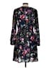 J.Crew 100% Polyester Print Black Casual Dress Size 10 - photo 2