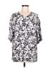 Marimekko Floral Silver Short Sleeve Blouse Size EU 40 / US 10 - photo 1