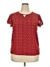 Unbranded 100% Polyester Red Short Sleeve Blouse Size XXL - photo 1