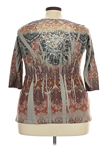 One World 3/4 Sleeve Blouse (view 2)