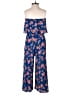 Lulus 100% Rayon Floral Blue Jumpsuit Size S - photo 2