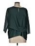Hazel 100% Polyester Green 3/4 Sleeve Blouse Size L - photo 1