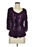 Misia 100% Rayon Purple 3/4 Sleeve Blouse Size M - photo 1