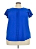 Perch by Blu Pepper 100% Polyester Blue Short Sleeve Blouse Size 2X - photo 1