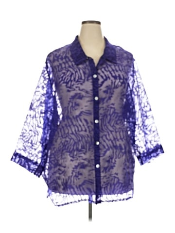 Maggie Barnes 3/4 Sleeve Button-Down Shirt (view 1)