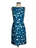 Tabitha 100% Cotton Print Blue Cocktail Dress Size 4 - photo 1