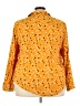 Millenium 100% Rayon Polka Dots Yellow 3/4 Sleeve Button-Down Shirt Size 3X - photo 2