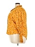 Millenium 100% Rayon Polka Dots Yellow 3/4 Sleeve Button-Down Shirt Size 3X - photo 5