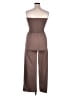 Unbranded 100% Polyester Solid Brown Jumpsuit Size XL - photo 2