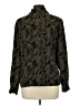 Notations 100% Polyester Paisley Black Long Sleeve Blouse Size L - photo 2