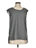 Merona 100% Polyester Polka Dots Gray Sleeveless T-Shirt Size M - photo 1