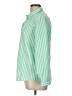 Lands' End 100% Cotton Stripes Green Long Sleeve Button-Down Shirt Size 12 - photo 5