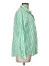 Lands' End 100% Cotton Stripes Green Long Sleeve Button-Down Shirt Size 12 - photo 4