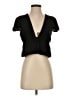 Superdown 100% Polyester Black Short Sleeve Top Size S - photo 1
