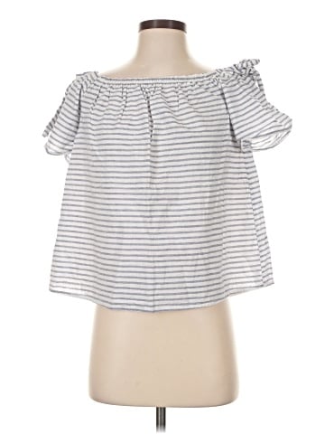 Aqua Short Sleeve Blouse (view 1)