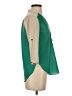 BCX 100% Polyester Color Block Green 3/4 Sleeve Blouse Size XS - photo 4