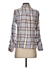 Alya 100% Rayon Plaid Gray Long Sleeve Blouse Size S - photo 2