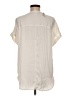 Old Navy 100% Polyester Ivory Short Sleeve Blouse Size M (tall) - photo 2