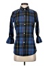 Gretchen Scott Designs Plaid Blue 3/4 Sleeve Button-Down Shirt Size XS - photo 1