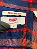 Levi's 100% Viscose Plaid Blue Long Sleeve Button-Down Shirt Size S - photo 7