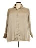 Old Navy 100% Polyester Metallic Tan Long Sleeve Blouse Size XXL - photo 1