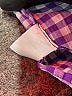 J.Crew Checkered-gingham Purple Long Sleeve Blouse Size S - photo 8