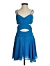 Runaway 100% Polyester Solid Blue Cocktail Dress Size XS - photo 1