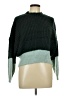 Elodie Color Block Green Pullover Sweater Size L - photo 1