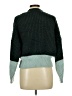 Elodie Color Block Green Pullover Sweater Size L - photo 2