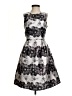 Dorothy Perkins 100% Polyester Graphic Gray Purple Cocktail Dress Size 2 - photo 1