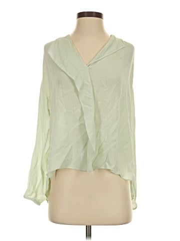 Vince. Long Sleeve Silk Top (view 1)