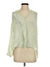 Vince. 100% Silk Green Long Sleeve Silk Top Size XS - photo 1