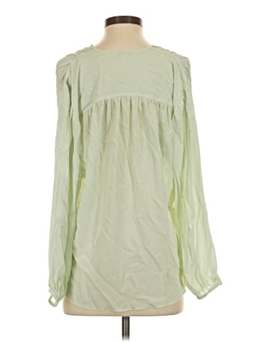 Vince. Long Sleeve Silk Top (view 2)