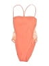 Isabella Rose Color Block Orange One Piece Swimsuit Size L - photo 1