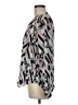 JLo by Jennifer Lopez 100% Polyester Print Silver Long Sleeve Blouse Size M - photo 5