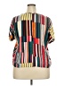 Shein Color Block Red Short Sleeve Blouse Size 2X - photo 2